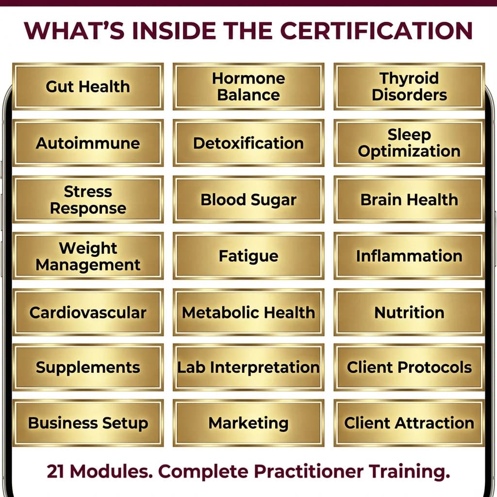 What's inside - 21 modules of complete practitioner training